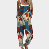 Salopette Oversize Confortevole con Illustrazione di Galli A minha loja