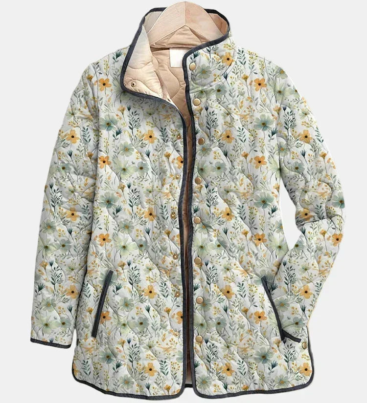 Nola | Giacca Trapuntata con Elegante Stampa Floreale A minha loja