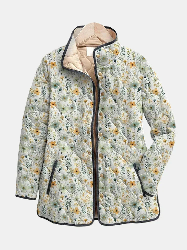 Nola | Giacca Trapuntata con Elegante Stampa Floreale A minha loja