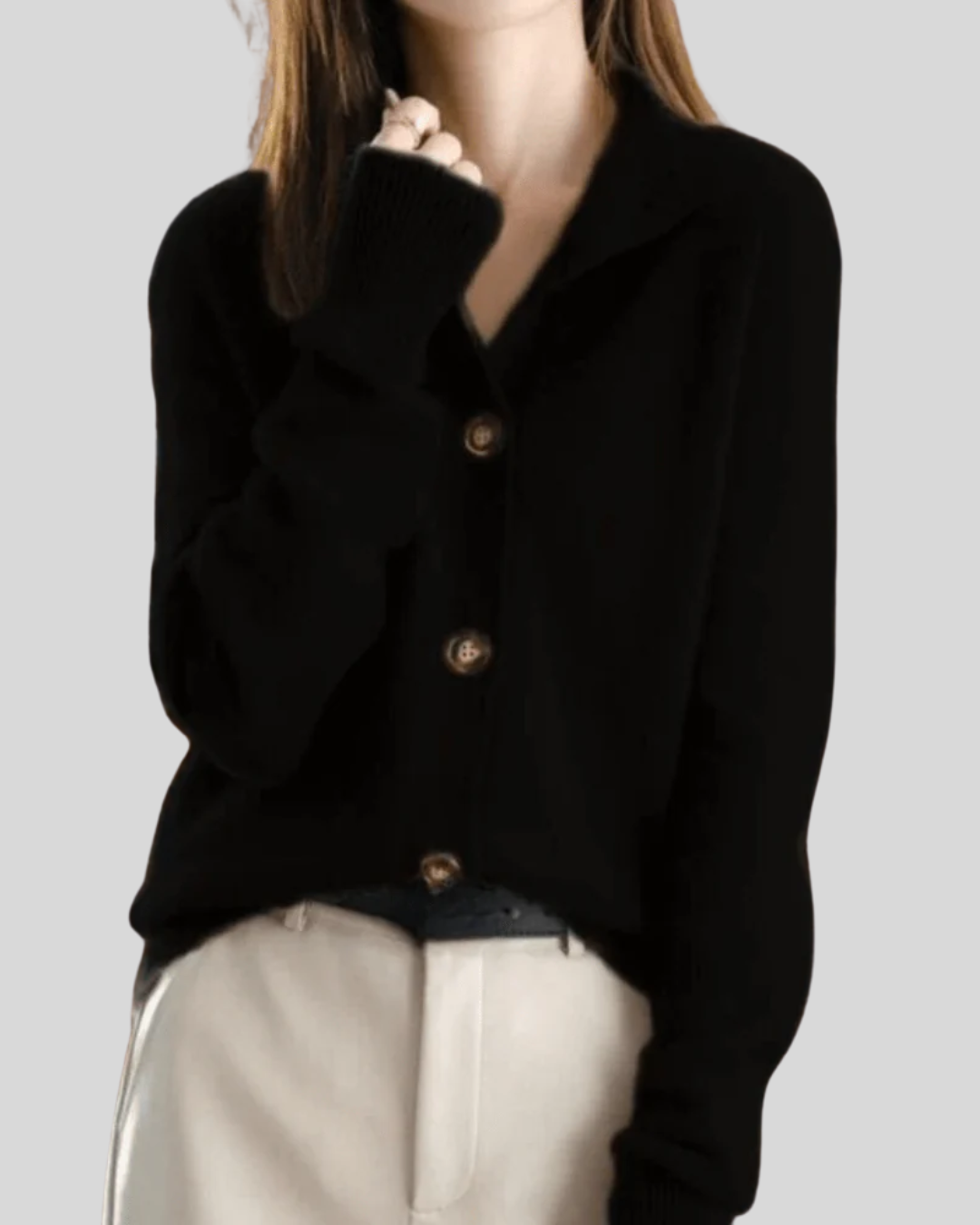 Claire | Retro-Style Cashmere Cardigan A minha loja