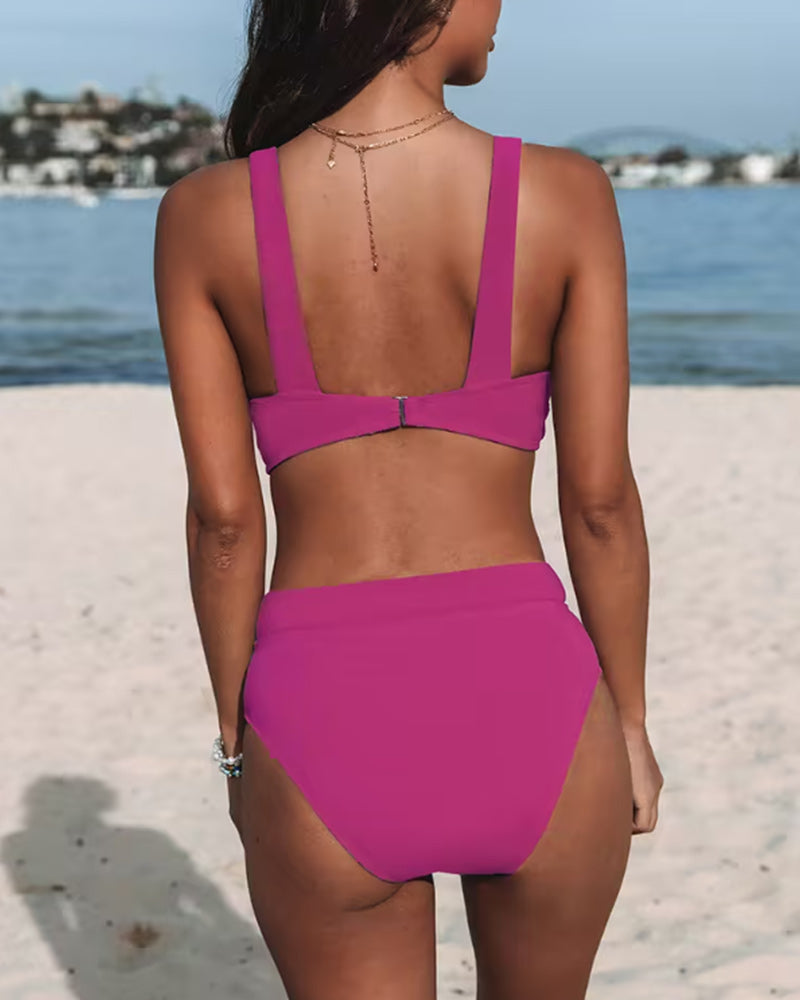 Lipari - Costume da Bagno a Vita Alta Monocromatico A minha loja