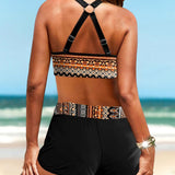 Panarea - Bikini Geometrico con Vita Alta e Elastico A minha loja