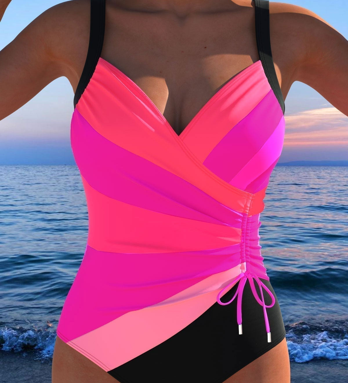 Siracusa - Costume da Bagno Elegante con Motivo Colorato A minha loja