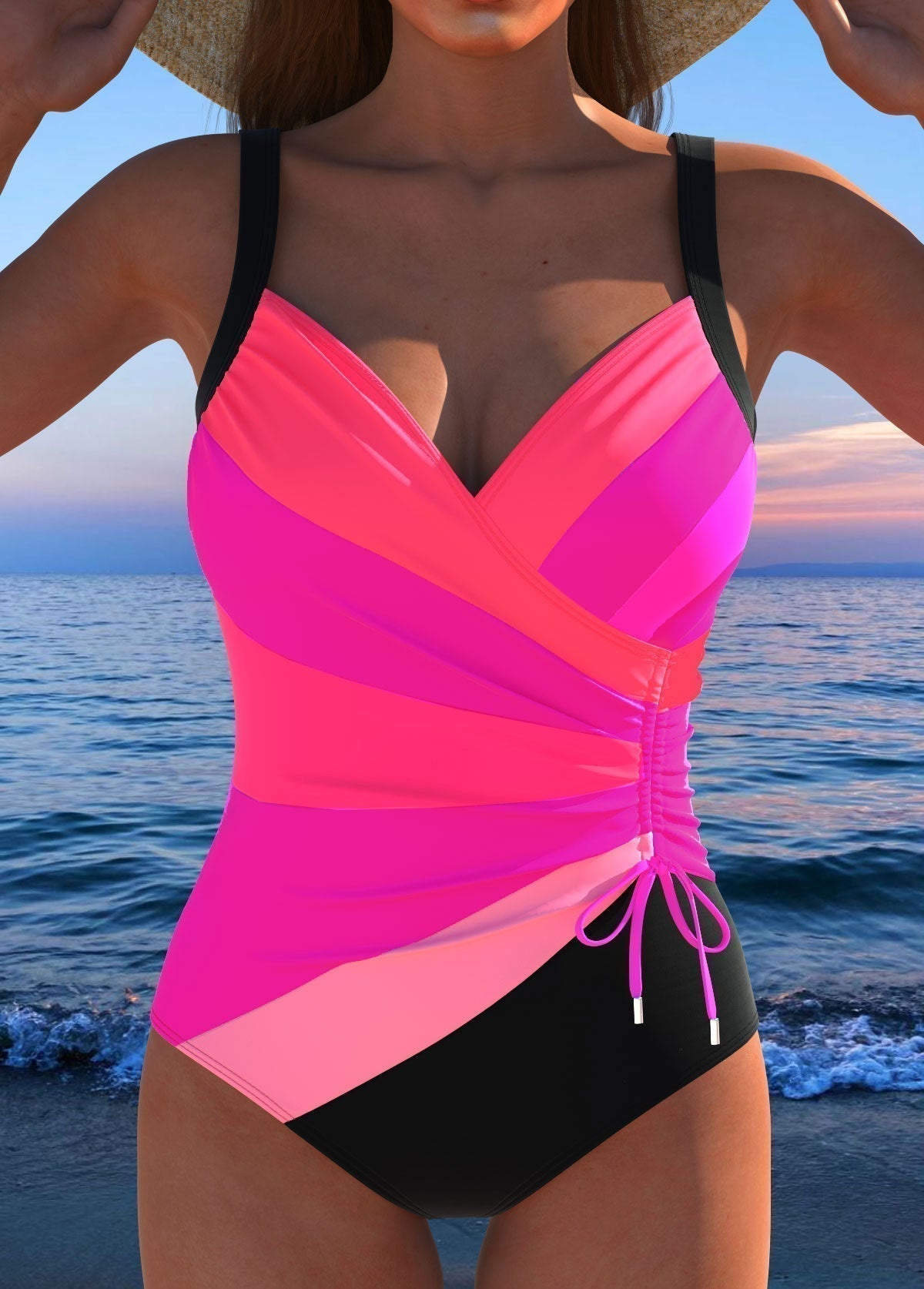 Siracusa - Costume da Bagno Elegante con Motivo Colorato A minha loja