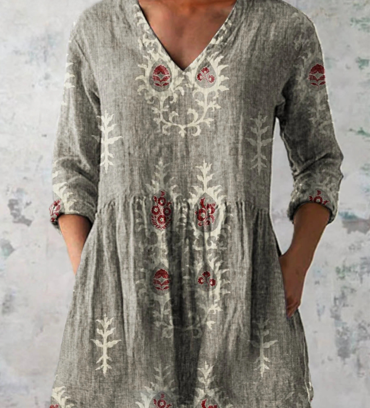 "Elise | Blusa Lunga con Decolleté a V". A minha loja