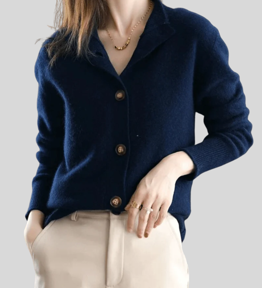 Claire | Retro-Style Cashmere Cardigan A minha loja