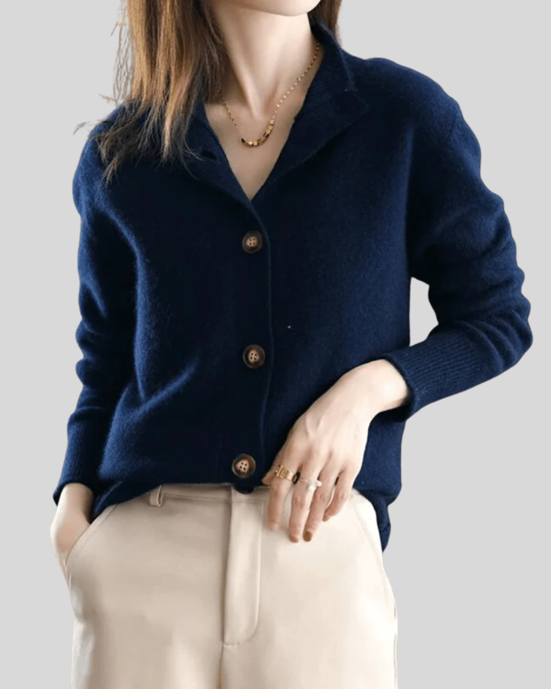 Claire | Retro-Style Cashmere Cardigan A minha loja