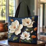 Borsa artigianale trapuntata con magnolia delicata A minha loja