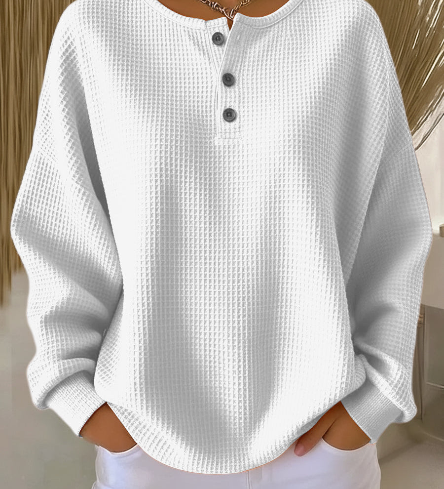 MIRABEL | COZY WAFFLE HENLEY SWEATSHIRT A minha loja