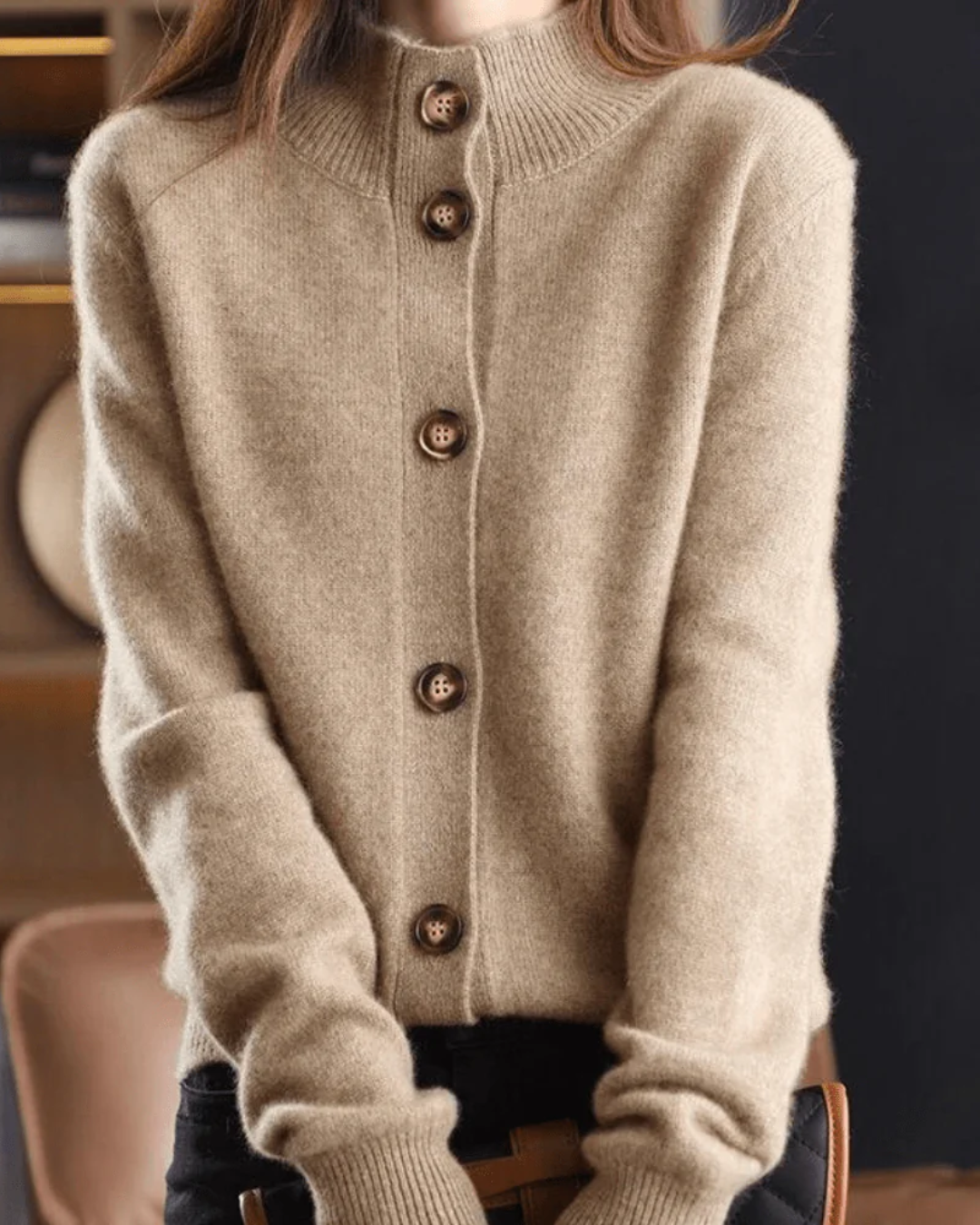 Claire | Retro-Style Cashmere Cardigan A minha loja