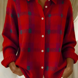 Corinne | Cardigan Donna a Quadri con Bottoni
