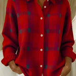 Brittany™ | Soft Checkered Button-Up Cardigan A minha loja