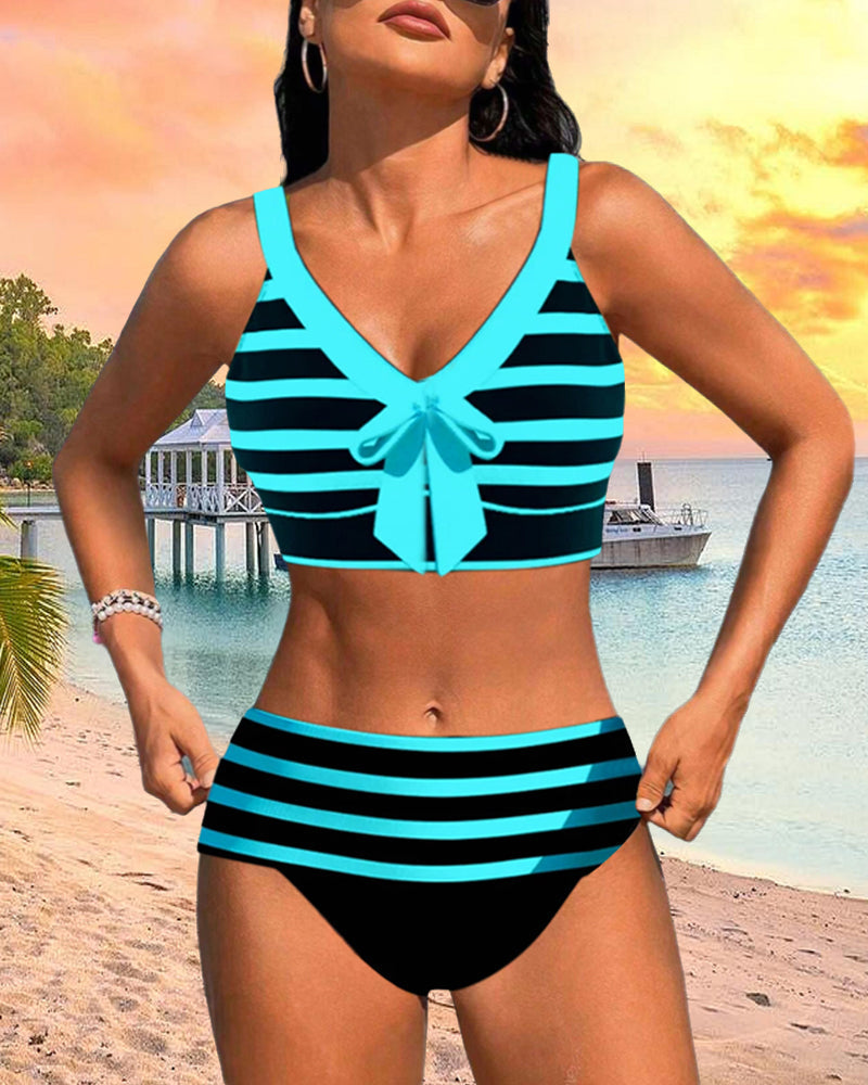 Varenna - High-Waisted Striped Bikini A minha loja