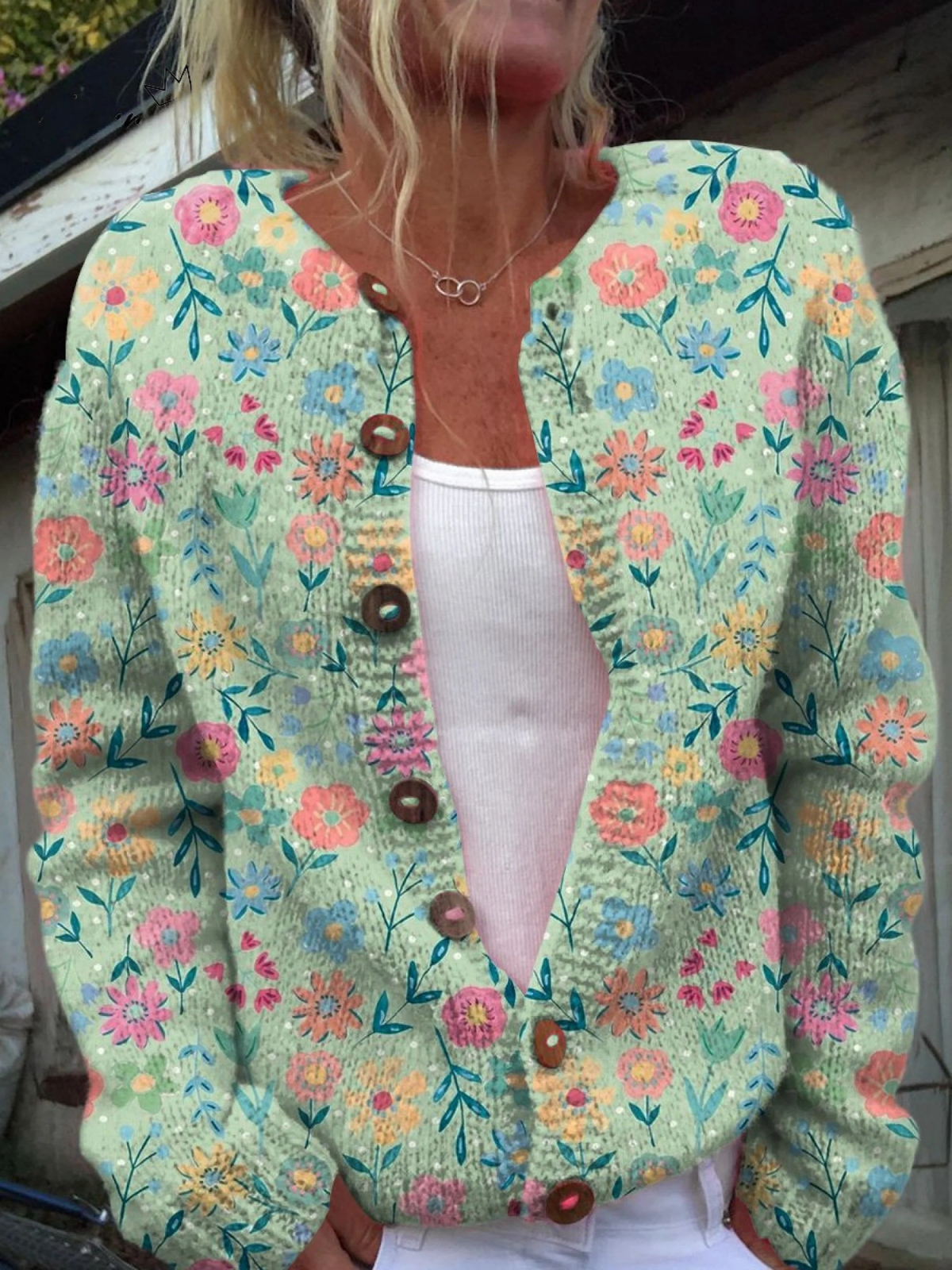 FOXFIELD | Vintage Floral Women's Cardigan A minha loja