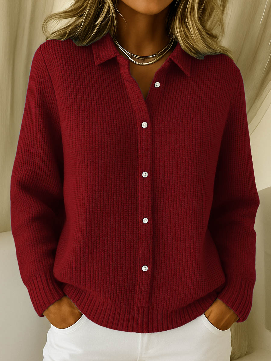 Adéla – Camicia elegante da donna in maglia con bottoni A minha loja