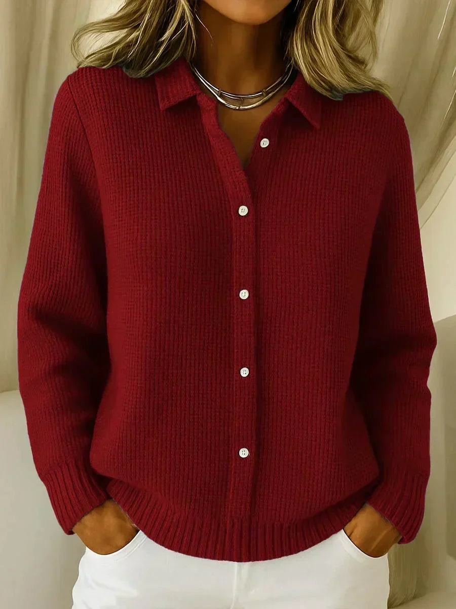 Katrina | Textured Knit Button Cardigan A minha loja