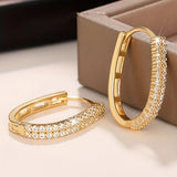 Eleganti Orecchini Circolari in Zirconia