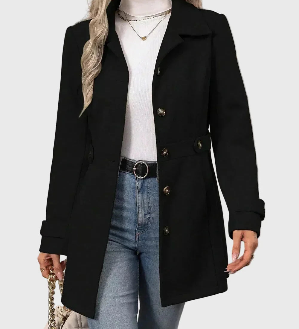 Veronika – Cappotto urbano premium con bottoni A minha loja