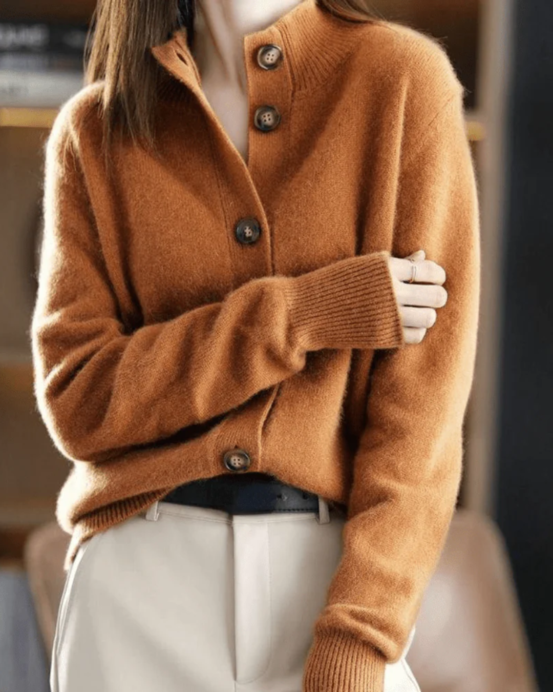Claire | Retro-Style Cashmere Cardigan A minha loja
