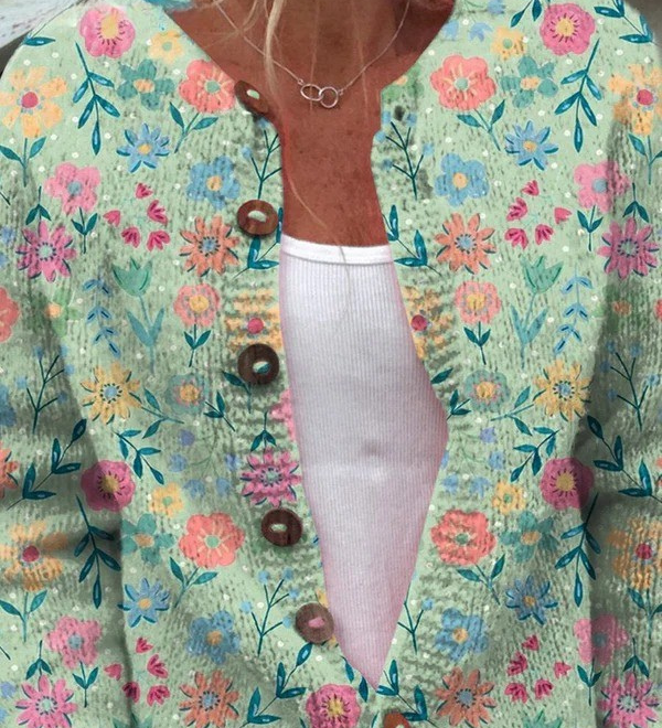 FOXFIELD | Vintage Floral Women's Cardigan A minha loja