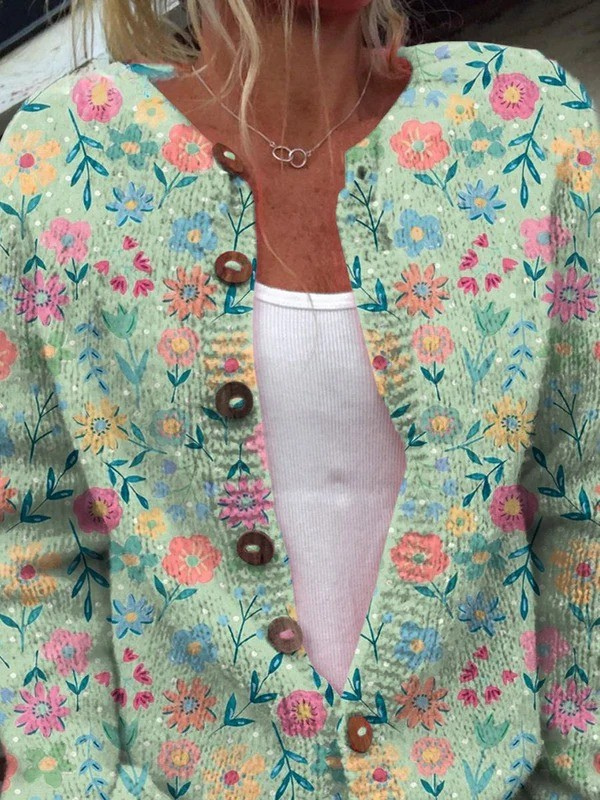 FOXFIELD | Vintage Floral Women's Cardigan A minha loja