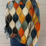 Ella | Maglione Collo Alto con Design Astratto