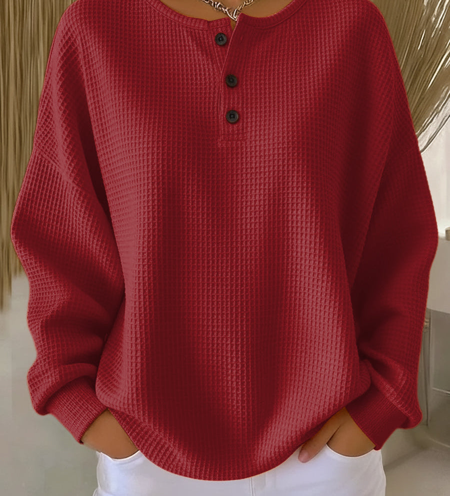 MIRABEL | COZY WAFFLE HENLEY SWEATSHIRT A minha loja