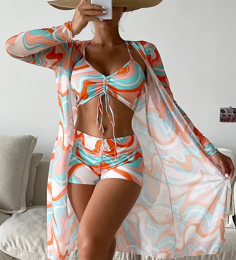Cefalù - Set di Bikini a 3 Pezzi con Motivo Stampato A minha loja