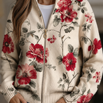 Wilhelmine™ | Cardigan Vintage con Stampa Rosa A minha loja