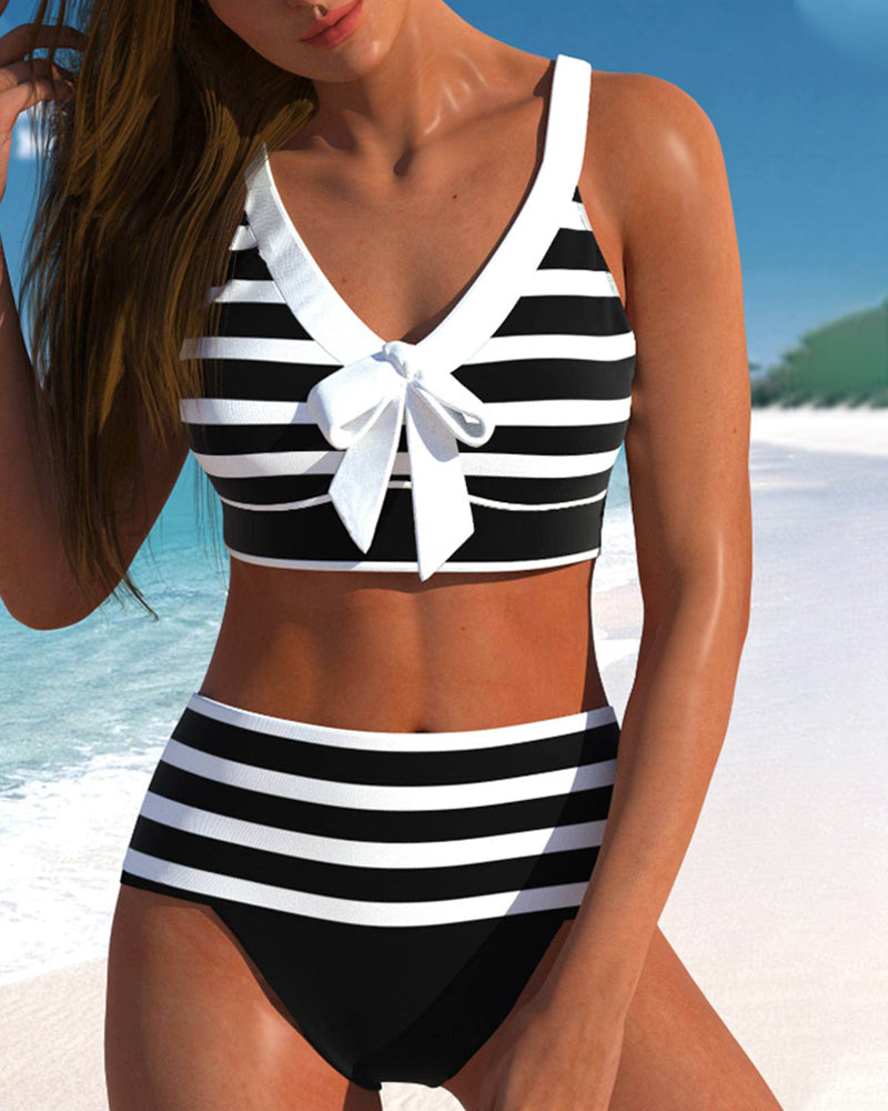 Varenna - High-Waisted Striped Bikini A minha loja