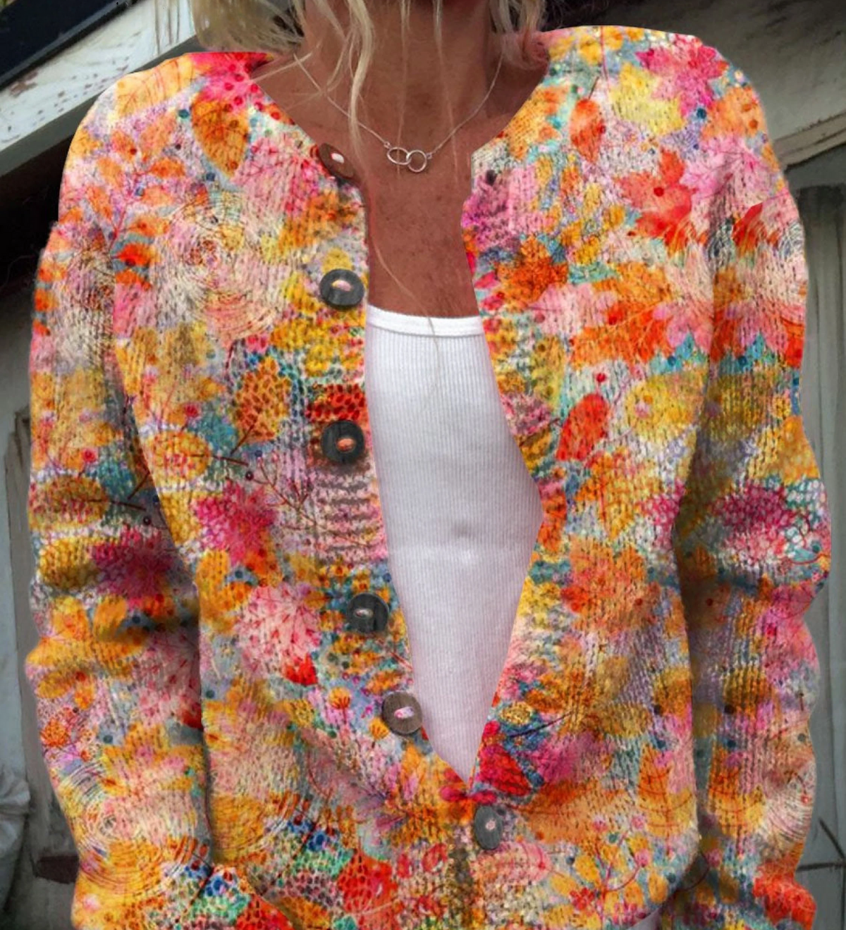Cardigan Vintage in Maglia per Donna Aurora Roma