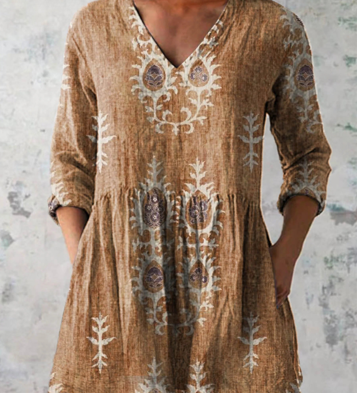 "Elise | Blusa Lunga con Decolleté a V". A minha loja