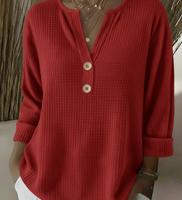 LUCINDA | HENLEY BUTTON TOP A minha loja