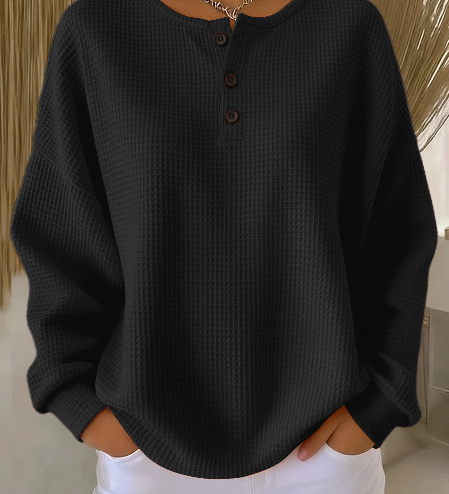 MIRABEL | COZY WAFFLE HENLEY SWEATSHIRT A minha loja