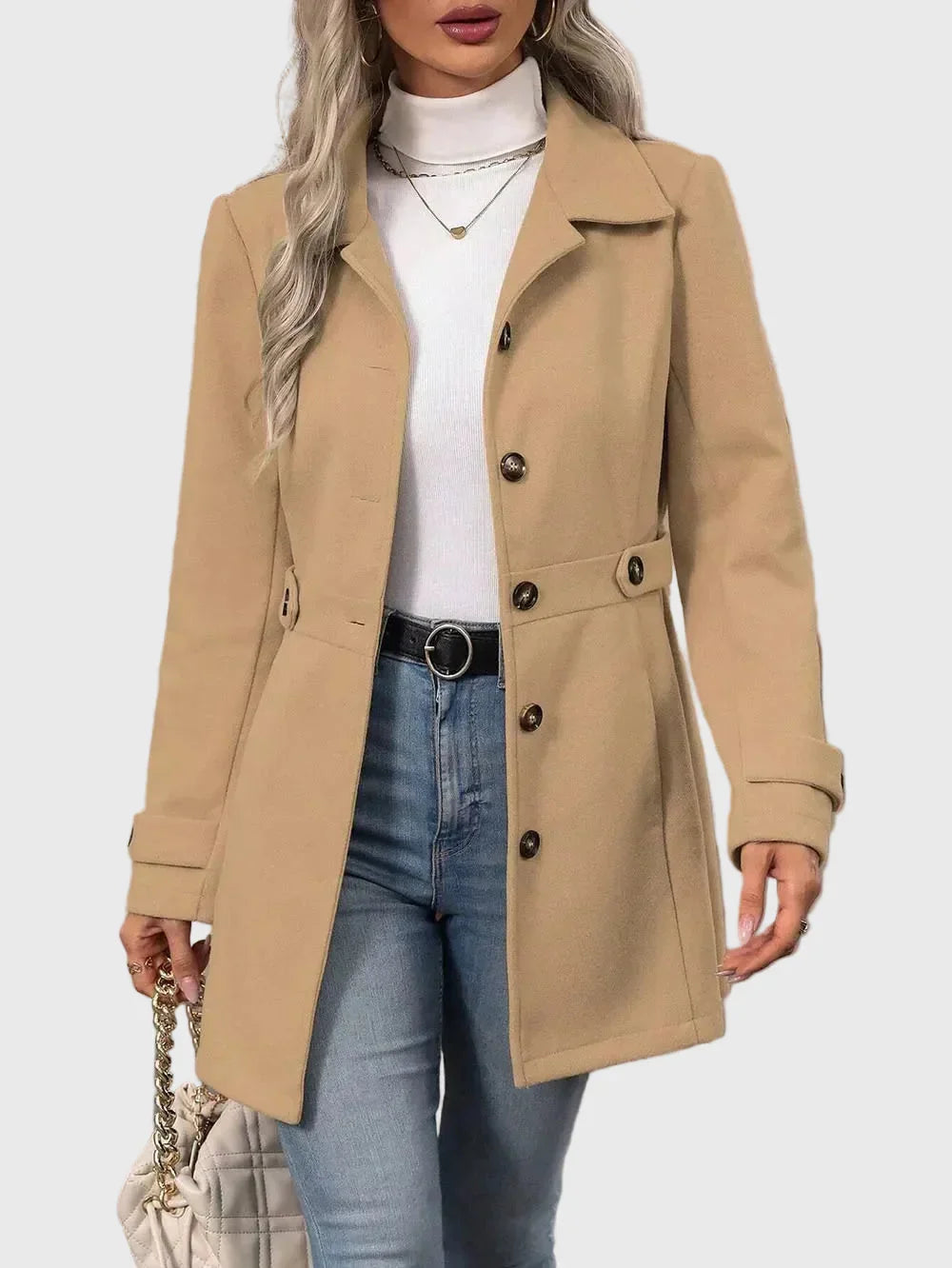Veronika – Cappotto urbano premium con bottoni A minha loja