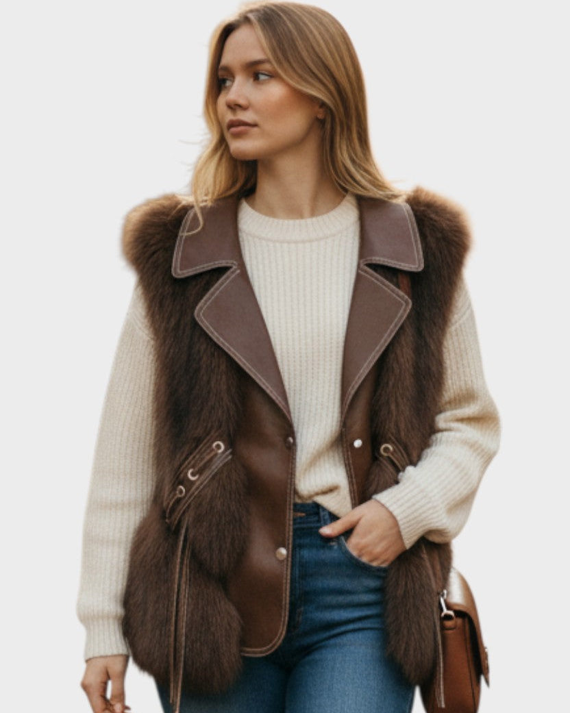 Alina™ gilet in pelle – Elegante e senza tempo A minha loja