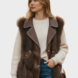 Alina™ gilet in pelle – Elegante e senza tempo A minha loja