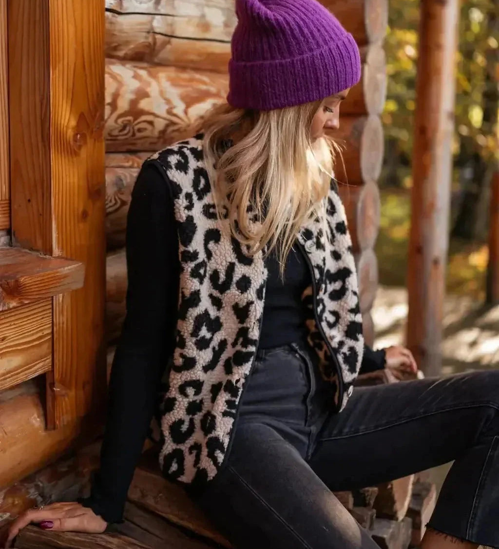 Astrid - Gilet in Stile Leopardo A minha loja