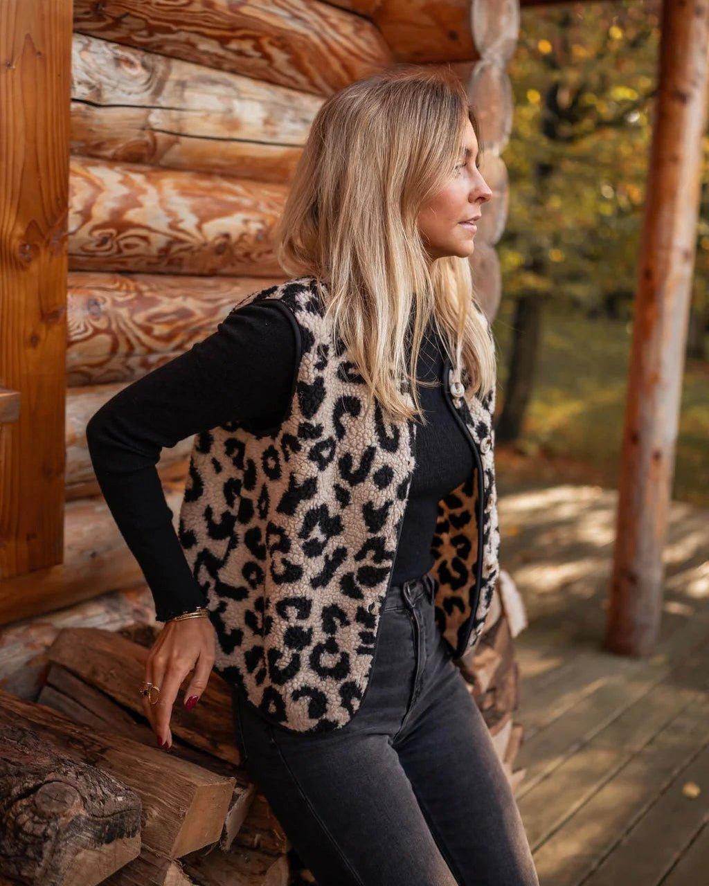 Astrid - Gilet in Stile Leopardo A minha loja