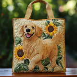 Borsa artigianale trapuntata con Golden Retriever A minha loja