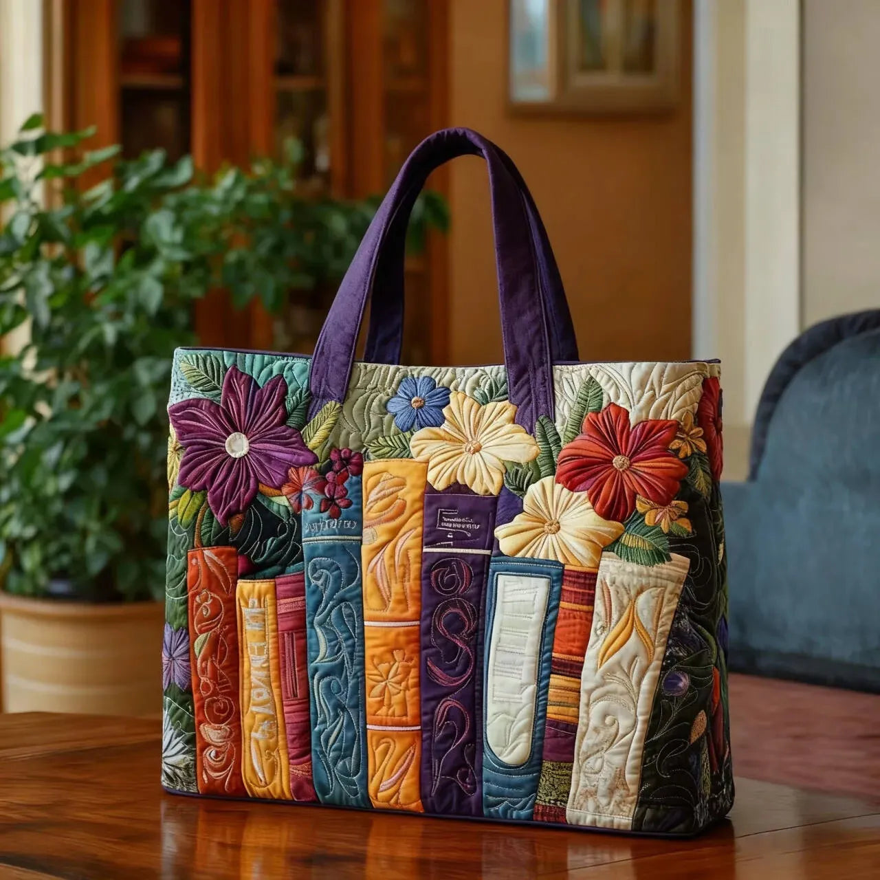 Borsa tote imbottita per amanti dei libri A minha loja