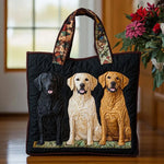 Borsa artigianale trapuntata con tre Labrador A minha loja