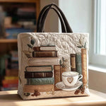 Borsa artigianale trapuntata con motivo caffè A minha loja