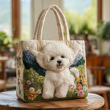 Borsa artigianale trapuntata con cane magico A minha loja