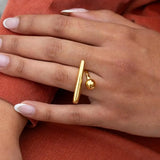 Anello Regolabile in Oro con Stella Classica
