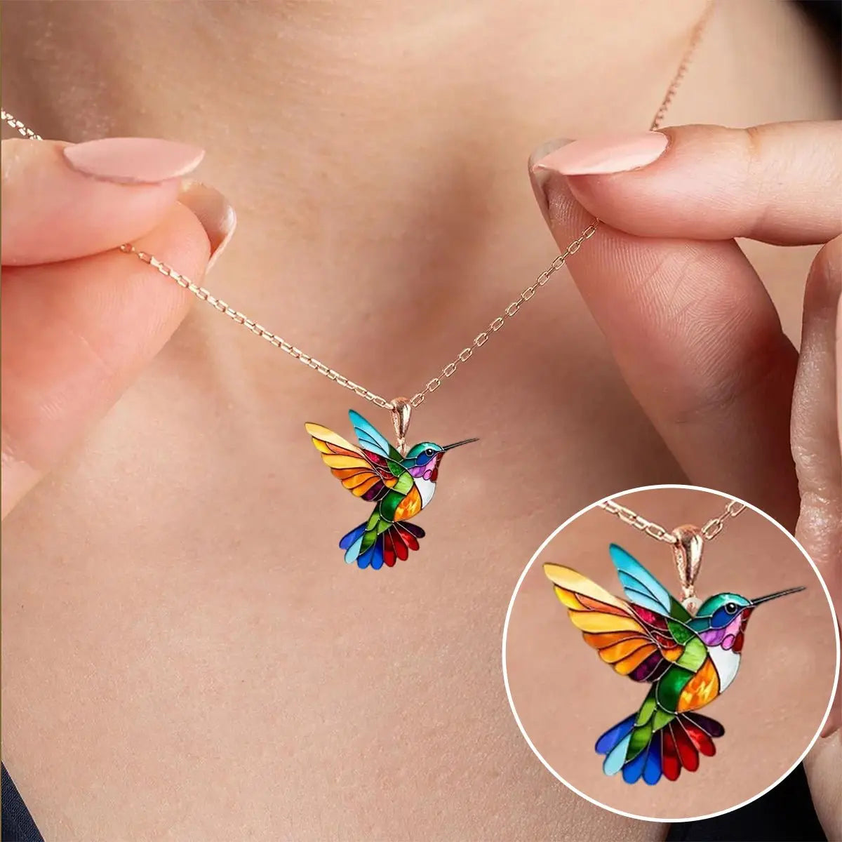Gioiello colibrì colorato A minha loja
