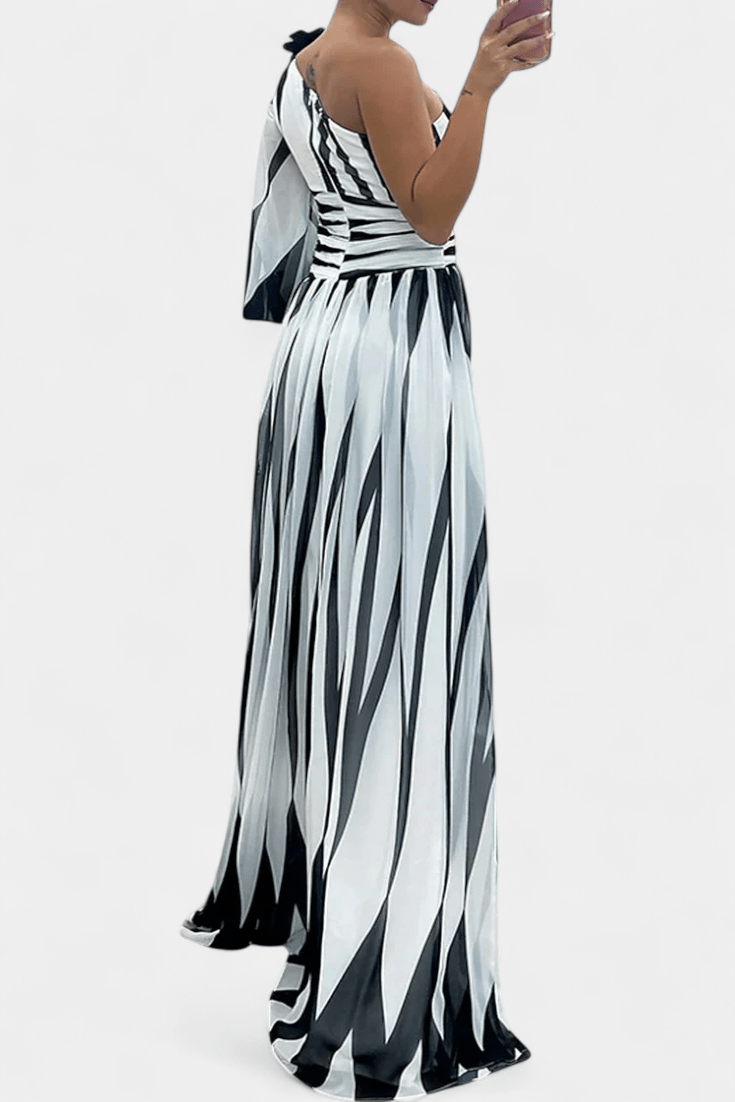 Bethania™ | Abito maxi a righe A minha loja