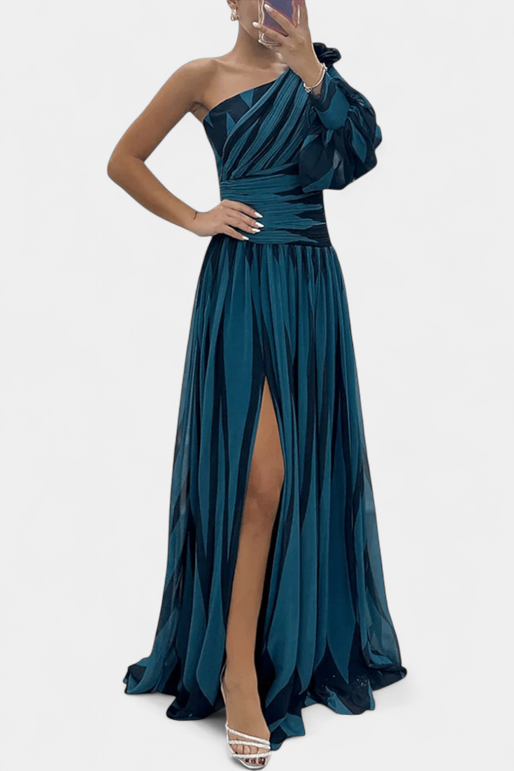 Bethania™ | Abito maxi a righe A minha loja