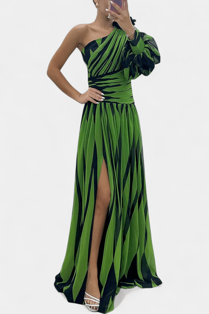 Bethania™ | Abito maxi a righe A minha loja