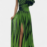 Bethania™ | Abito maxi a righe A minha loja